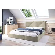 Gulta Rino 1 Premium standard ar stelāžu Guļamvietas platums 140 cm, garums 200 stelāžas tips koka, Platums 149 Garums 214 Augstums 89 Apdares materiāls audums, Ar veļas kasti 1, no grīdas līdz matracim Min 31 resti Auduma nosaukums Mo
