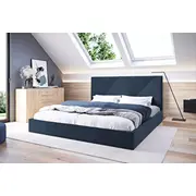 Gulta Rino 1 Premium standard ar stelāžu Guļamvietas platums 180 cm, garums 200 stelāžas tips koka, Platums 189 Garums 214 Augstums 89 Apdares materiāls audums, Ar veļas kasti 1, no grīdas līdz matracim Min 31 resti Auduma nosaukums Mo