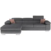 Dīvāns Armando Guļamvietas platums 123 cm, Platums 289 Izvēlieties stūra novietojumu Pa kreisi, Krāsa Pelēks, Augstums 85 garums 210 Apdare Gusto 88, Zigzag 60, Kājiņu krāsa Metāls