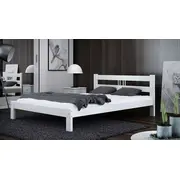 Gulta Nikola ar stelāžu Guļamvietas platums 120 cm, garums 200 Platums 130 Garums 208 Augstums 71 no grīdas līdz matracim Min 31 Ar resti 1, Virsma matēta, Izgatavošanas materiāls dabīgs koks Priede, Krāsa balts