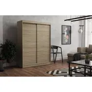 Skapis Emily Classic Platums 160 cm, Dziļums 60 Augstums 215 Izgatavošanas materiāls Lksp, Virsma Matēta, Plauktu skaits 6, Durvju 2, Bīdāmās durvis 1, Ar spoguli nē, ar plauktiem Krāsa sonoma