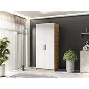 Skapis Gold 2D Platums 78 cm, Dziļums 52.5 Augstums 205 Korpusa krāsa ozols craft zelts, Izgatavošanas materiāls Lksp, Virsma Matēta, Elementu balts, Plauktu skaits 1, Durvju 2, Ar spoguli nē, ar plauktiem 1