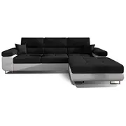 Dīvāns Armando Guļamvietas platums 123 cm, Platums 289 Izvēlieties stūra novietojumu Pa labi, Krāsa Melns, Augstums 85 garums 210 Apdare Sawana 14, Soft 17, Kājiņu krāsa Metāls