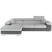 Dīvāns Armando Guļamvietas platums 123 cm, Platums 289 Izvēlieties stūra novietojumu Pa kreisi, Krāsa Pelēks, Augstums 85 garums 210 Apdare Monolith 84, 97, Kājiņu krāsa Metāls