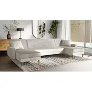 Dīvāns Lila U Standard Dziļums 134 cm, Guļamvietas platums 106 Platums 330 Augstums 90 Sēdvietas augstums 42 dziļums 54 garums 310 Pildījums Falista  augstas kvalitātes putas Porolons, Apdare audums, Ar papildu spilveniem 1, Dīvāna tips