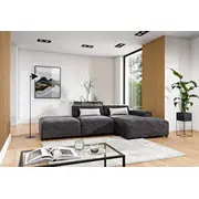 Dīvāns Roma Corner Standard ar pufu Dziļums 165 cm, Platums 304 Izvēlieties stūra novietojumu Pa kreisi, Augstums 75 Sēdvietas dziļums 73 Pildījums Falista  augstas kvalitātes putas Porolons, Apdare audums, Ar 1, papildu spilveniem Dīvāna tips dīvāni, A