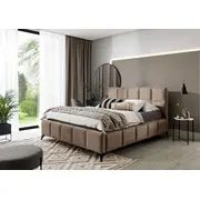 Gulta Bed Guļamvietas platums 140 cm, Krāsa Gaiši brūna, garums 200 Apdare Nube 20, Platums 160 Garums Augstums 1135 cm