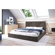Gulta Rino 1 Premium standard ar stelāžu Guļamvietas platums 160 cm, garums 200 stelāžas tips koka, Platums 169 Garums 214 Augstums 89 Apdares materiāls audums, Ar veļas kasti 1, no grīdas līdz matracim Min 31 resti Auduma nosaukums Mo
