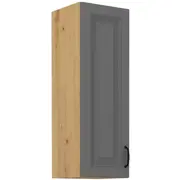 Virtuves skapis Stilo Artisan G-90 1F Augstums 90, Dziļums 31, Korpusa krāsa ozols artisan, Platums 30, Elementu pelēks, Ar durtiņam 1, Virsma Matēts, Materiāls  Mdf melamīns