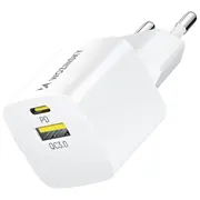 Adapteris Wozinsky  Wwceac Gan Usb-A Usb-C 33W Wall Charger - White 5907769308109