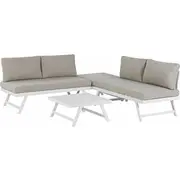 Āra mēbeļu komplekts 5 personām Beliani beige-grey Coccorino  211938 4251682241403