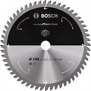 Bosch ripzāģa asmens standarta alumīnijam, 190Mm, 56Z Urbums 20Mm, bezvadu zāģiem  2608837770 3165140958912