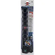 Brennenstuhl Primera-Tec Steckdosenleiste 7-Fach Black, 2 Meter, 19.500A Überspannungsschutz, 1 Main- und 4 Follow-Steckdosen  1153300477 4007123636402