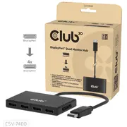 Club3D Multi Streaming Transport Hub 1Xdp-4Xdp  4K30Hz Csv-7400 8719214473679 84733020