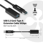 Club3D Usb 3.2 A aktīvs pagarinājuma kabelis 5M 10 Gbps St/Bu mazumtirdzniecībā  Cac-1411 8719214471675 85444290