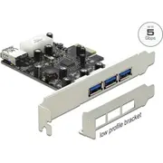Delock Pci Expr Card 3X Usb3.0 ext  1X int Lowprofi 89281 4043619892815 84718000