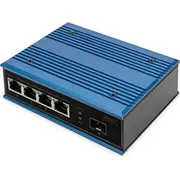 Digitus Switch Ind. 4-Port  10/100 30W Poe Unmanaged blau Dn-651131 4016032485483 85299030