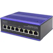 Digitus Switch Ind. 8-Port  10/100 30W Poe Unmanaged blau Dn-650108 4016032458869 85176200