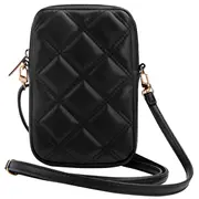 Guess Pu Quilted 4G Metal Logo Wallet Phone Bag Telefona maciņš ar rāvējslēdzēju / melns  Guwbzpsqssgk 3666339210694