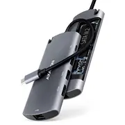 Axagon Hmc-6M2 Multiport-Hub, Usb 3.0, M.2-Sata, Hdmi, Gbit-Lan, 2X Usb-A, 1X Usb-C  Zuus-498 8595247905796