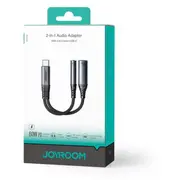 Joyroom Adapteris Dac 2-In-1 Type-C uz 3.5Mm Mini Jack/ Type-C, 60W, 0.14M, Black Sy-C02  Jr-Sy-C02-Blk 6956116773861