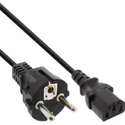 Barošanas kabelis Inline 40 gab. iepakojums Lielapjoma  Strāvas vācu 3 pin Iec C13 H05Vv-F 3X0.75Mm² black 1.5M B-16651A 4043718316274