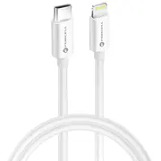 Kabelis Forcell  Cable Usb C to Lightning F-Energy Mfi Pd 3A 30W 1 m C901 white 5903396172052