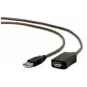 Kabelis Gembird  Active Usb Male - Female 5M Black Uae-01-5M 8716309083560