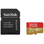 Atmiņas karte Sandisk Extreme Microsdhc 32 Gb Class 10 Uhs-I/U3 A1 V30 Sdsqxaf-032G-Gn6At  0619659155117