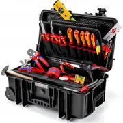Knipex Werkzeugkoffer Robust26 Move Elektro, 22-Teilig Black, mit Werkzeug-Sortiment für Elektriker  00 21 33 E 4003773089094