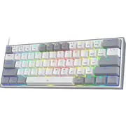 Redragon K617 Fizz Rgb tastatūra White/Grey  K617-Rgb white gray 6950376706799 Kl-G-Rdrg-062