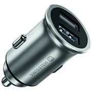 Swissten Metal Premium Auto Lādētājs 2 x Usb / 4.8A  20115100 8595217474147