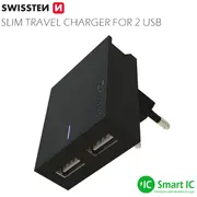 Swissten Premium Tīkla Lādētājs 2X Usb 3А / 15W  Sw-3A15W-Bk 8595217463240