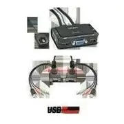 Lindy Kvm Switch Compact 2 Port Vga Usb 2.0  Audio 42342 4002888423427 84718000