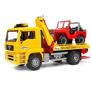 Bruder Man Tga Abschlepp-Lkw mit Geländewagen Ohne Light and Sound Modul  02750 4001702027506