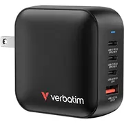 Lādētājs Verbatim Mini Gan 100W 3Xusb-C Pd/1X Usb-A Qc Black 32231  023942322313