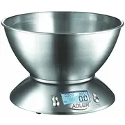 Virtuvinės svarstyklės Adler  Ad 3134 Maximum weight Capacity 5 kg, Stainless steel 5901436590132
