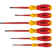 Wiha Schraubendreher-Set Softfinish electric slimFix, 6-Teilig Rot/Gelb  35389 4010995353896