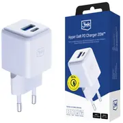 3Mk Hyper Gan Fast Charger Tīkla Lādētājs Usb-C / Usb-A 20W  5903108640084