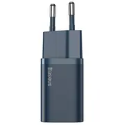 Baseus ceļojumu lādētāja komplekts Super Si 1C Pd ātrais lādētājs 20W Blue Eu Ccsup-B03  6953156230019