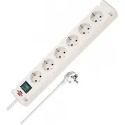 Brennenstuhl Bremounta 6 kontaktu strāvas pagarinātājs 3M White  1150650326 4007123643288