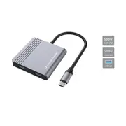 Conceptronic  4-1 Dock Usb-C-2Xhdmi/Usb-A/100Wpd 25Cm gr Donn13G 4015867229118 84718000