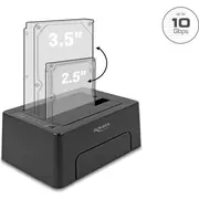 Delock Usb Type-C 3.1 Dockingstation für 2 x Sata Hdd / Ssd mit Klon Funktion  63957 4043619639571