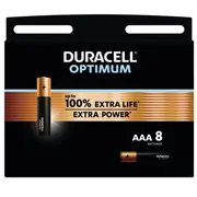 Duracell Baterijas Lr03 Aaa Alkaliskās Optimum 8 baterijas / blisteris 1.5V  Dur-Ba-Lr03-Optimum-8Pk 5000394175433