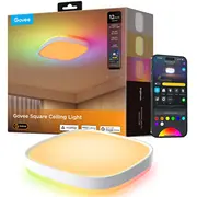 Govee 12 collu Rgbww  Rgbic kvadrātveida viedais griestu gaismeklis Led lampa 2400Lm, 2700K-6500K, 2.4Ghz Wi-Fi Bluetooth H80A4C01 6974316995876 20881414771
