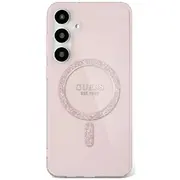 Guess Glitter Circle Classic Logo Magsafe Aizsargapvalks Priekš Samsung Galaxy S25  Guhms25Shfgerep 3666339449773