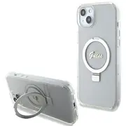 Guess Ring Stand Script Glitter Magsafe Back Case Aizsargapvalks Priekš Apple iPhone 15 Plus  Guhmp15Mhrsgsd 3666339156619