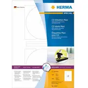 Herma Cd-Uzlīmes Maxi A4 white 116 mm papīrs iepakojumā 200 gab.  4460 4008705044608 48219010