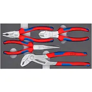 Knipex Zangen-Set Basic Chrom 002001V17, 4-Teilig Präzise zugeschnittene Schaumstoffeinlage  00 20 01 V17 4003773081944