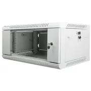 Szafa instalacyjna wisząca 19 cali 4U 600X450Mm szara Drzwi szklane  Wf01-6404-10S 5901969403022 Nulagr4U0000002